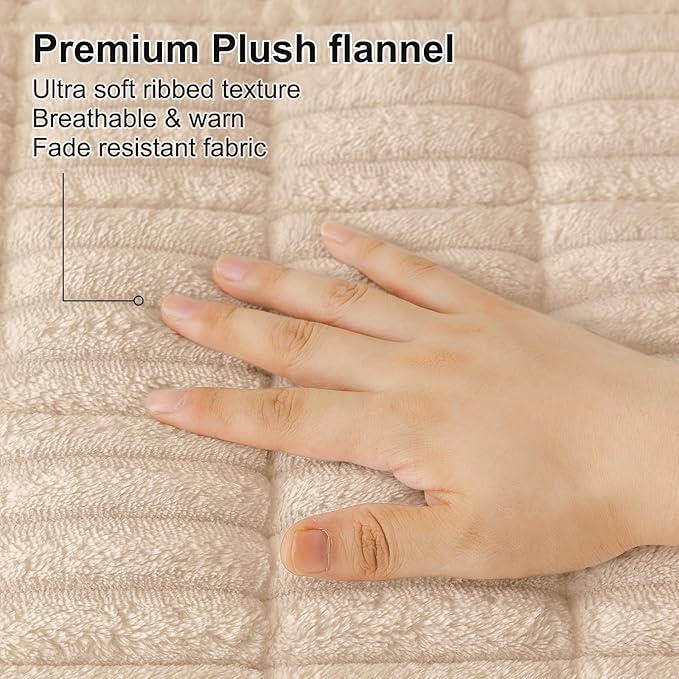 Smiry Couch Cover for Dogs Washable, Non Slip Fuzzy Pet Couch Covers for 3 Cushion Sofa Pet Friendly, Thick Soft Sofa Slipcovers Cushion Protector (Apricot, 27.6" x 82.7")
