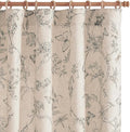 jinchan Floral Curtains Lined Linen Blend Curtain for Living Room 63 Inch Length Grey Farmhouse Curtains French Country Flower Gray Patterned Curtain Drapes Back Tab Rod Pocket 2 Panels