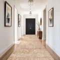 4x10 Washable Hallway Runner Rug - Wide Kitchen Runners Vintage Low Pile Carpet Soft Thin Floor Runner with Rubber Backing for Entryway Bedroom Living Room Home Decor (Brick)