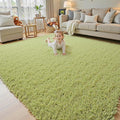 8x10 Area Rugs for Bedroom Living Room, Large Area Rug Shag Carpet Soft Plush Furry Bedside Rug, Machine Washable Area Rugs for Kids Home Decor(8 x 10, Grass Green)