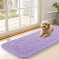 OLANLY Dog Door Mat for Muddy Paws 47x17, Absorbs Moisture and Dirt, Absorbent Non-Slip Washable Doormat, Quick Dry Chenille Mud Mat for Dogs, Entry Indoor Entryway Carpet for Inside Floor, Lavender