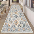 HEBE Hallway Runner Rug 2'8"x8' Washable Vintage Distressed Area Rugs Non Slip Laundry Rug Runner Boho Floor Carpet Runners for Hallways Entryway Laundry Room Kitchen Bathroom