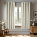 Deconovo Blackout Curtains, Thermal Insulated, W42 x L54 2 Panels, Back Tab, Machine Washable, Room-Darkening Drapes for Bedroom/Living Room Light Beige