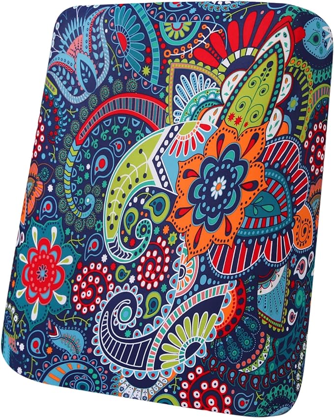 hyha Printed Couch Cushion Covers, Floral Sofa Covers Washable for Cushion Couch, Stretch Pattern Outdoor Cushion Covers for Patio Furniture with Elastic Bottom(Small, Paisley)