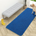 OLANLY Dog Door Mat for Muddy Paws 59x24, Absorbs Moisture and Dirt, Absorbent Non-Slip Washable Doormat, Quick Dry Chenille Mud Mat, Entry Indoor Entryway Carpet for Inside Floor, Deep Navy Blue
