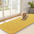 OLANLY Dog Door Mat for Muddy Paws 59x20, Absorbs Moisture and Dirt, Absorbent Non-Slip Washable Doormat, Quick Dry Chenille Mud Mat for Dogs, Entry Indoor Entryway Carpet for Inside Floor, Yellow
