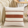 Fancy Homi Set of 1 Rust Boho Decorative Throw Pillow Covers 16x16 Inch for Couch Bed Sofa, Aesthetic Modern Organic Fall Room Decor, Soft Cotton Cute Terracotta Textured Farmhouse Cushion Case
