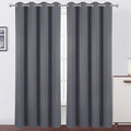LEMOMO Grey Thermal Blackout Curtains/52 x 95 Inch/Set of 2 Panels Room Darkening Curtains for Bedroom