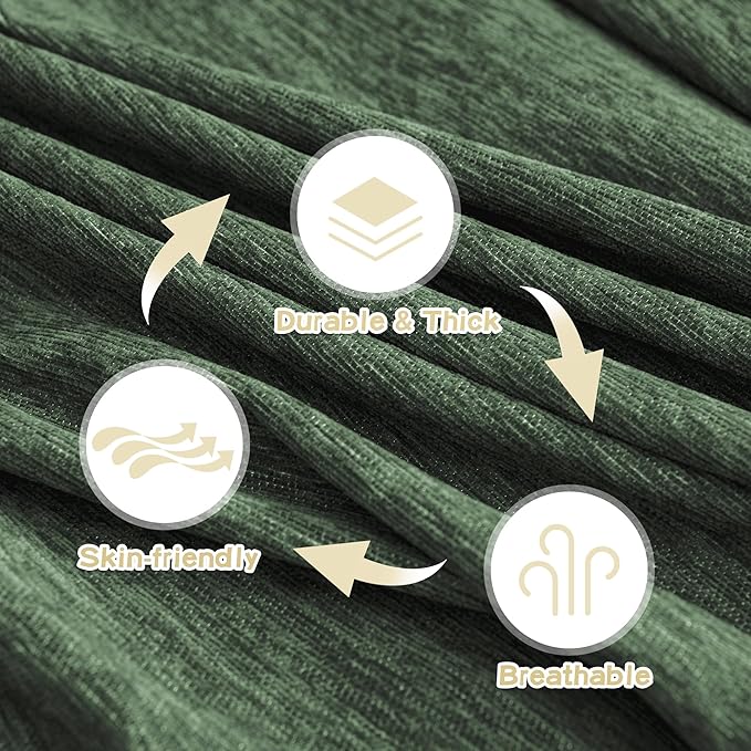 MYSKY HOME Couch Cover for Sofa Couch Covers for Pets, Non Slip Dogs Furniture Protector with Tassels for Living Room Non Slip Washable Furniture Protector Cover for Pet, Cat, 91"x118", Moss Green