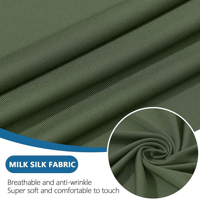 hyha Milk Silk Couch Cushion Covers, Soft Magic Sofa Covers Washable for 3 Cushion Couch, Stretch Sectional Outdoor Cushion Covers for Patio Furniture with Elastic Bottom(Large, Bronze Green)