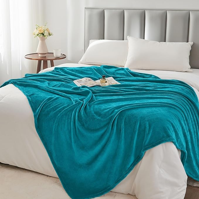 BEDELITE Fleece Blankets Queen Size Bluebird Throw Blankets for Bed, Luxury Plush Cozy Fuzzy Blanket 90x90 inches, Super Soft Warm Lightweight Throw Blanket All Seasons Suitable