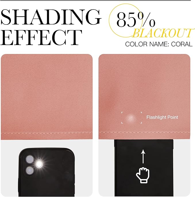 NICETOWN Coral Room Darkening Curtain Drapes - Window Treatment Light Blocking Privacy Curtain Panels for Home Decoration (Set of 2, 42 inches by 95-inch)