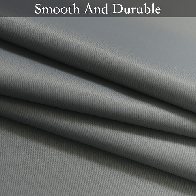 SimpleHome Ombre Room Darkening Curtains for Living Room,2 Panels,Light Blocking Gradient Grey to Greyish White Thick Thermal Insulated Grommet Window Curtains/Drapes for Bedroom,52x96 inches Length