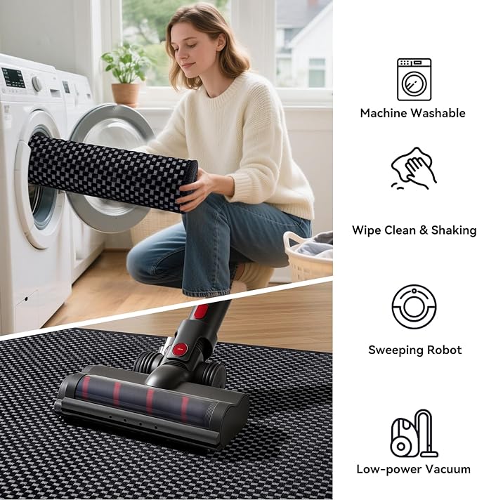 YDKGL 3x5 ft Area Rug Entryway Runner Rug Non Slip Washable, Boho Woven Kitchen Runner Rugs Door Mat Entry Rugs Carpet for Indoor Foyer Backdoor Hallway Floor Bedroom Living Room, Black