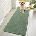 OLANLY Dog Door Mat for Muddy Paws 70x32, Absorbs Moisture and Dirt, Absorbent Non-Slip Washable Doormat, Quick Dry Chenille Mud Mat, Entry Indoor Entryway Carpet for Inside Floor, Olive Green