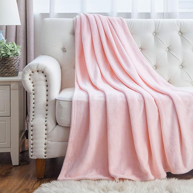 Bedsure GentleSoft Fleece Blankets King Size Pink - Valentines Blanket Soft Lightweight Plush Cozy Fuzzy Luxury Microfiber Throws, 108x90 inches
