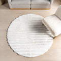Nuloom SuperiorWash Collection Kai Off-White, 5' Round, Fluffy and Cozy, High Traffic, Stain Resistant, Easy Clean, Durable Washable Area Rug for Bedroom, Living Room, Dining, Den, Foyer, Entryway