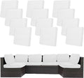 12Pcs Stretch Patio Cushion Covers,Outdoor Couch Covers Replacement,Outdoor Couch & Sofa Slipcovers,for Patio Furniture Cushion Covers,Washable Reusable Furniture Protector (Jade White,Cover Only)