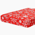 hyha Printed Couch Cushion Covers, Floral Sofa Covers Washable for 3 Cushion Couch, Stretch Pattern Outdoor Cushion Covers for Patio Furniture with Elastic Bottom(Large, Christmas Snowflakes)