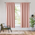 RYB HOME Bedroom Blackout Curtains 72 inches Long, 100% Blackout Thermal Insulated Noise Reducing Curtains for Living Room Nursury, 34 inches Wide by 72 inches Long, Peach Pink