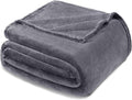 Exclusivo Mezcla Fleece Blanket Cal King Size for Bed, Super Soft and Warm, All Season, Cozy, Plush, Lightweight, 120x120 Inches, Dark Grey