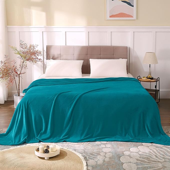 BEDELITE Fleece Blankets Queen Size Bluebird Throw Blankets for Bed, Luxury Plush Cozy Fuzzy Blanket 90x90 inches, Super Soft Warm Lightweight Throw Blanket All Seasons Suitable