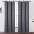 LEMOMO Grey Thermal Blackout Curtains/42 x 84 Inch/Set of 2 Panels Room Darkening Curtains for Bedroom