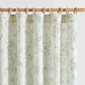 jinchan Floral Curtains 90 Inch Length Sage Green Flower Linen Farmhouse Curtain for Living Room French Country Vintage Curtain Rod Pocket Curtains Set 2 Panels Floral Printed