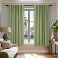 Deconovo Blackout Curtains, Thermal Insulated, W52 x L54 2 Panels, Back Tab, Machine Washable, Room-Darkening Drapes for Bedroom/Living Room Sage Green
