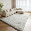 ONASAR Cream White 6x9 Area Rugs for Living Room Bedroom, Large Fluffy Bedside Throw Rug, Soft Plush Shaggy Fuzzy Floor Carpet for Nursery Kids Girls Boys Teen Dorm Home Decor Aesthetic