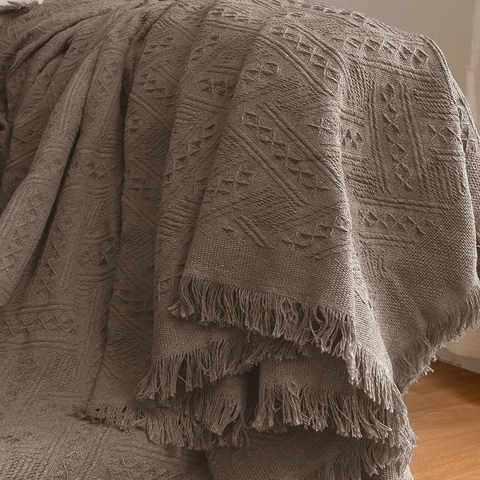 HOMERILLA Sectional Couch Covers for Sectional Sofa L Shaped Sofa Cover Blanket 2 Pieces L Shape Furniture Protector for Pets Dogs(Taupe, XX-Large)