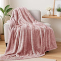 Exclusivo Mezcla Plush Fuzzy Fleece Throw Blanket Extra Large, Super Soft, Fluffy and Warm Blankets for Couch, Bed, All Season Use (50x70 Inches, Pink)