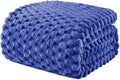 Exclusivo Mezcla Fleece King Blanket for Bed, Extra Large Fuzzy Cobalt Blue Bed Blankets, Soft Cozy Plush Sofa Throws for All Seasons, 90x104 Inches