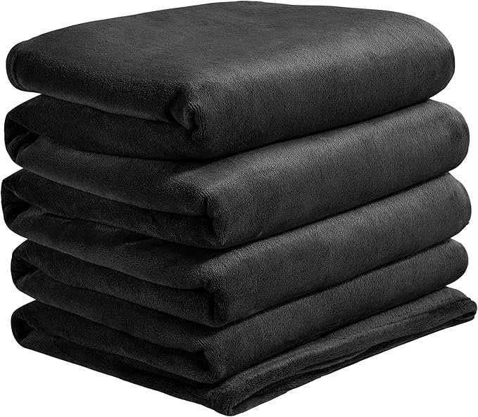 BEDELITE Big Fleece Blanket 120" x 120" (10' x 10'), Super Soft Fluffy Fuzzy Oversized King Blanket for Bed, Couch, Sofa, Camping, Extra Large Fits Whole Family, Black