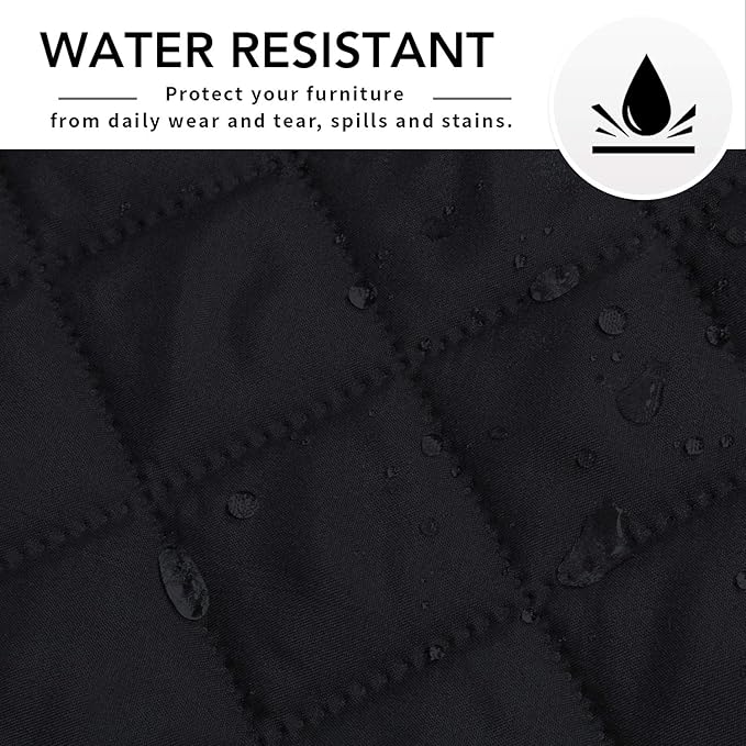 Easy-Going Sectional Couch Covers for Dogs L Shape Sofa Cover Reversible Sofa Slipcover Chaise Lounge Cover Furniture Protector Cover for Pets Dog (Large,Black/Black)