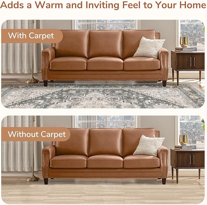 OPPODREAM Soft 10x14 Area Rugs, Washable Rugs 10x14 with Non Slip Backing, Low-Pile Faux Cashmere 10 x 14 Carpet, Greenish Grey
