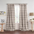 Elrene Home Fashions Farmhouse Living Grainger Buffalo-Check Room Darkening Window Curtain, Living Room and Bedroom Drape with Rod Pocket Tabs, 52" x 108", Gray, 1 Panel