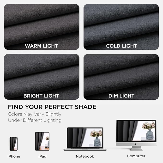Joydeco Blackout Curtains 45 Inch Length 2 Panels Set, Thermal Insulated Long Curtains& Drapes 2 Burg, Christmas Drapes for Living Room Bedroom Window