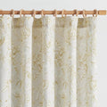 jinchan Floral Curtains 96 Inches Long Mustard Yellow Flower Linen Farmhouse Curtain for Living Room French Country Vintage Curtain Rod Pocket Curtains Set 2 Panels Floral Printed