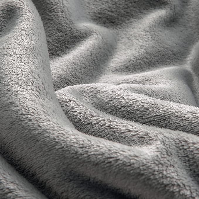 BEDELITE Big Fleece Blanket - 120" x 120" (10' x 10'), Super Soft Fluffy Fuzzy Oversized King Blanket for Bed, Couch, Sofa, Camping, Fits Whole Family, Grey