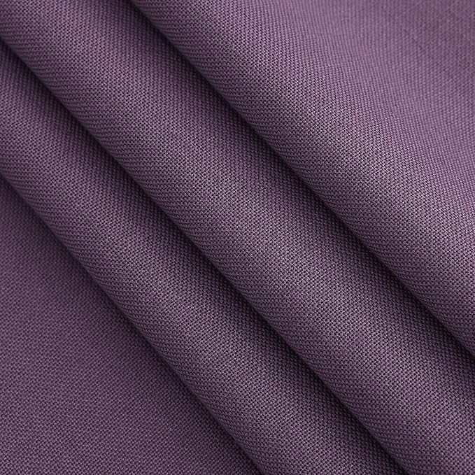 Plum Linen Curtains for Living Room 63 Inches Long 2 Panel Set Light Filtering Linen Drapes for Kitchen Windows Rod Pocket Back Tab Short See Through Curtain Country Farmhouse Decor 52x63