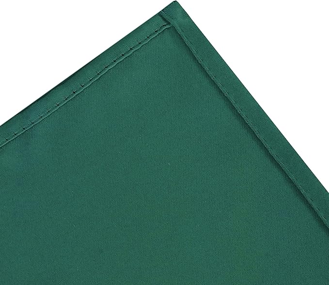 LEMOMO Dark Green Bedroom Blackout Curtains/38 x 54 Inch Long/Set of 2 Curtain Panels/Thermal Insulated Room Darkening Curtains for Bedroom