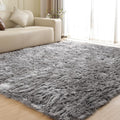 ORINOVA Large Area Rugs 9x12 Living Room Grey Fluffy Rug Faux Sheepskin Washable Fuzzy Fur Rugs for Bedroom Rectangle Nursery Rug