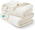 Bedsure GentleSoft Fleece Throw XL Blanket Cream - 300GSM Soft Lightweight Plush Cozy Blankets for Bed, Sofa, Couch, Travel, Camping, 50x70 inches