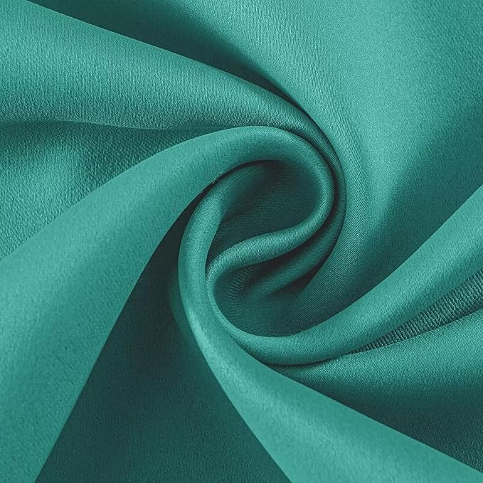 Joydeco Peacock Blue Custom Solid Single Blackout Curtain for Bedroom and Living Room, Grommet Thermal Insulated Room Darkening Curtain 1 Panel (Custom Size,Peacock Blue)