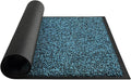 Mibao Front Door Mat, Dirt Trapper Welcome Mat for Outdoor Indoor, Non-Slip Waterproof Doormat, Durable Low Profile Entry for Back Door Outside Patio Porch, 36" x 24", Blue