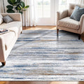 4x5 Area Rugs for Entryway Washable: Easy-to-Clean Rug for Office Kitchen Bedroom Living Room Dining Room - Non Slip Stain and Water Resistant Carpet - Soft Low-Pile Door Mat Navy Grey