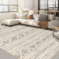 Nakagishi 8x10 Area Rugs Living Room: Washable Boho Large Neutral Soft Farmhouse Rug Stain Resistant Modern Moroccan Non-Slip Indoor Carpet for Bedroom Nursery Kids Office Dining Room- Dark Brown