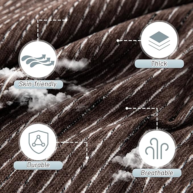 MYSKY HOME Couch Covers for 2 Cushion Couch Sofa, Chenille L Shape Sectional Couch Cover - Pet-Friendly, Machine Washable, Non-Slip Sofa Protector for Dogs, Kids, 71"x118", Deep Chocolate