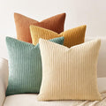 Topfinel 20x20 inch 4 Pack Decorative Throw Pillow Covers,Soft Velvet Modern Double-Sided Designs, Mix and Match for Home Fall Decor, Cushion Covers Set of 4 (Orange/Teal)